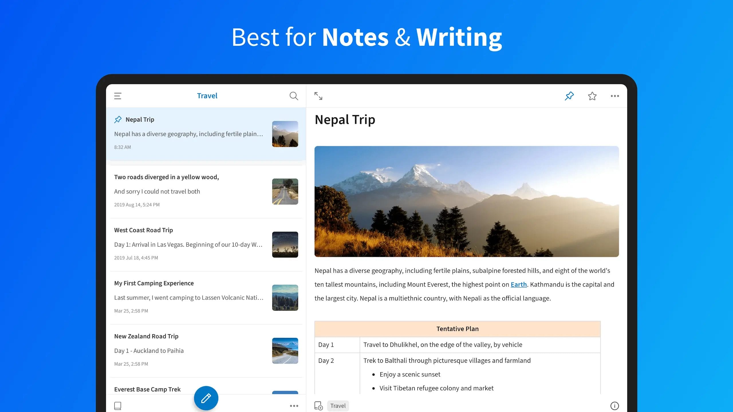 Upnote Aplikasi Catatan Terbaik